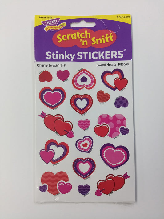 SWEET HEARTS MIXED SHAPES STICKERS 72PCS