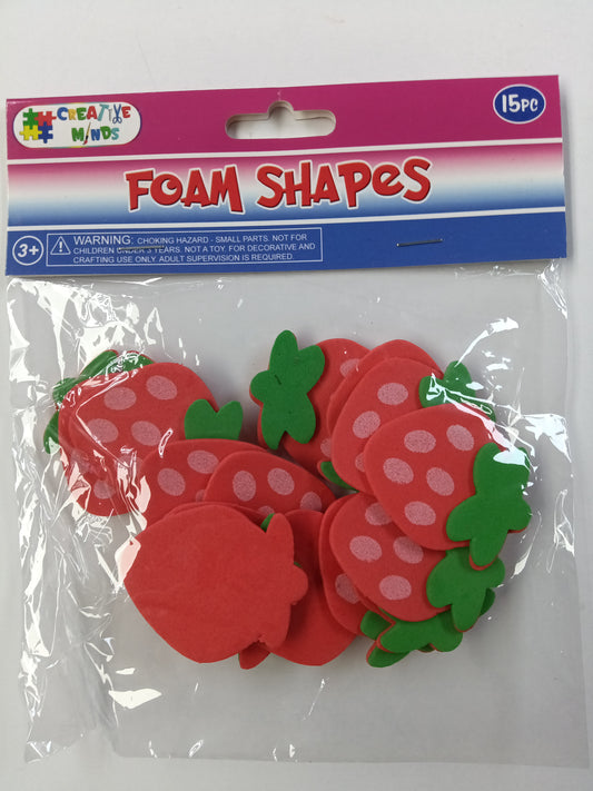 FOAM CRAFT STRAWBERRIES 15PC