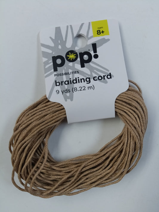 POP! POSSIBILITIES COTTON BRAIDING CORD-TAN 1MM
