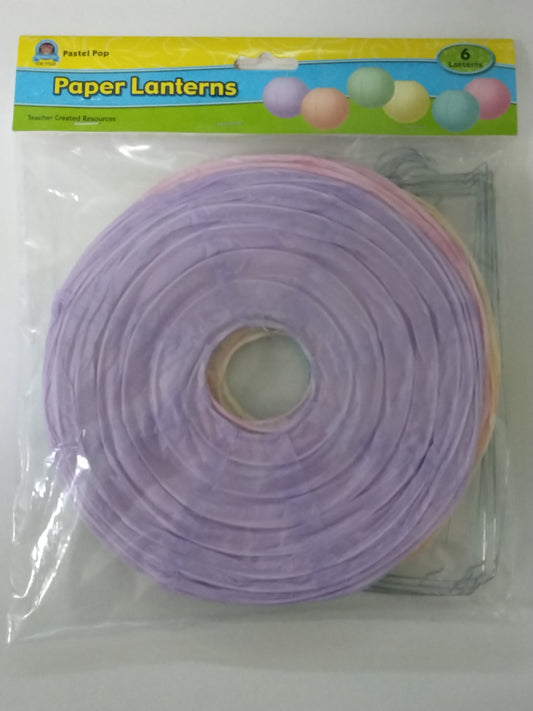 PASTEL POP 8" HANGING PAPER LANTERNS