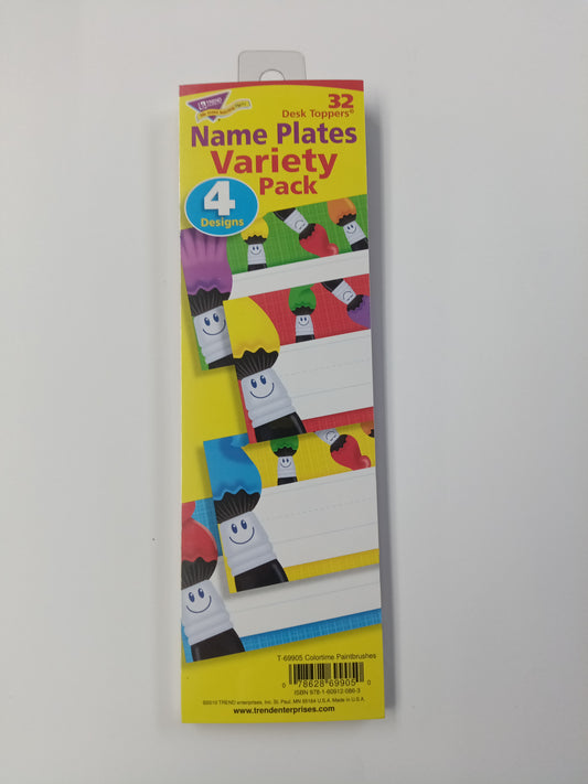 COLORTIME PAINTBRUSHES DESK NAME PLATES