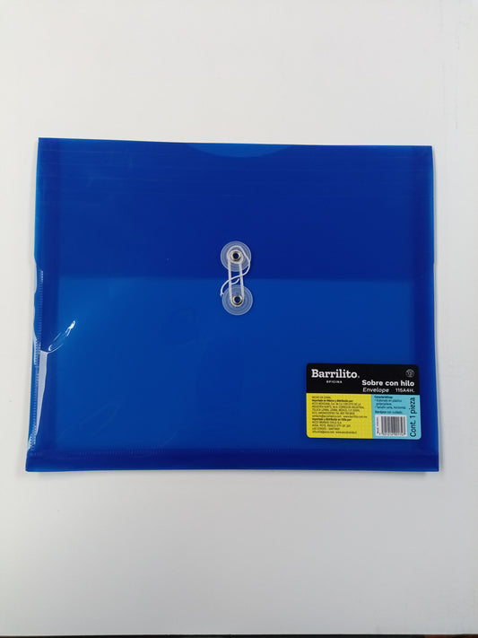 SOBRE PLASTICO C/HILO HORIZONTAL LTR