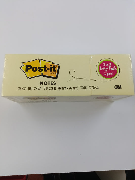 Post it Notes Yellow 3"x3"