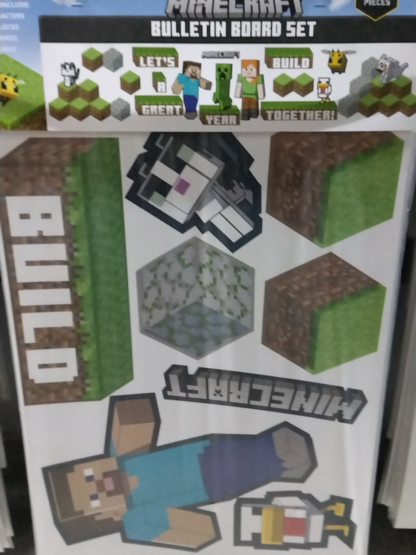 MINECRAFT BUILDING A GREAT YEAR BULLETIN BOARD SET