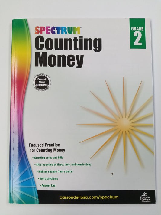 SPECTRUM COUNTING MONEY WORKBOOK GRADE 2