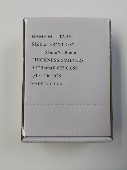 LAMINATING POUCH 5ML MILITARY SIZE 2-5/8 X 3-7/8
