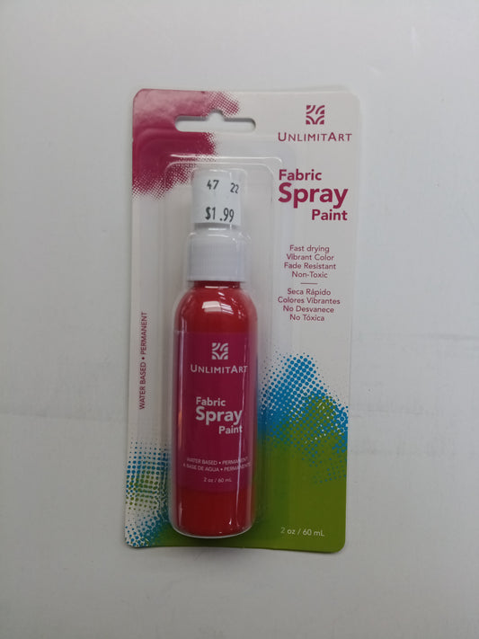 SPRAY PAINT FABRIC RED WATER BASED PERMANENT