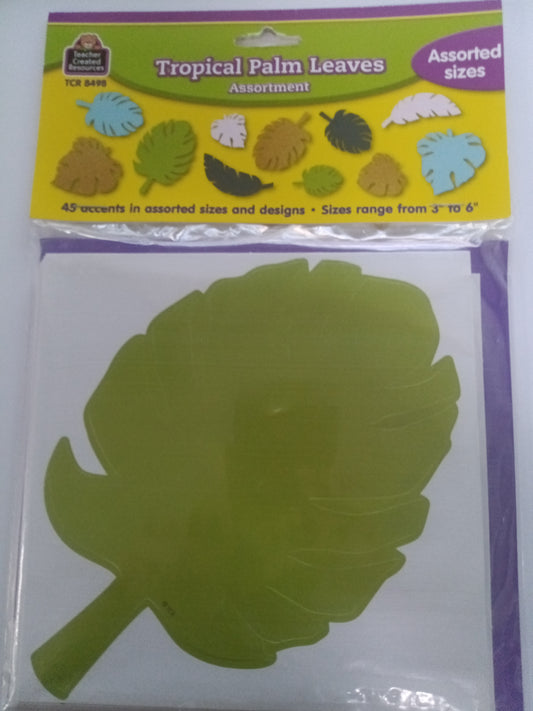 TROPICAL PALM LEAVES ACCENTS 45 PCS