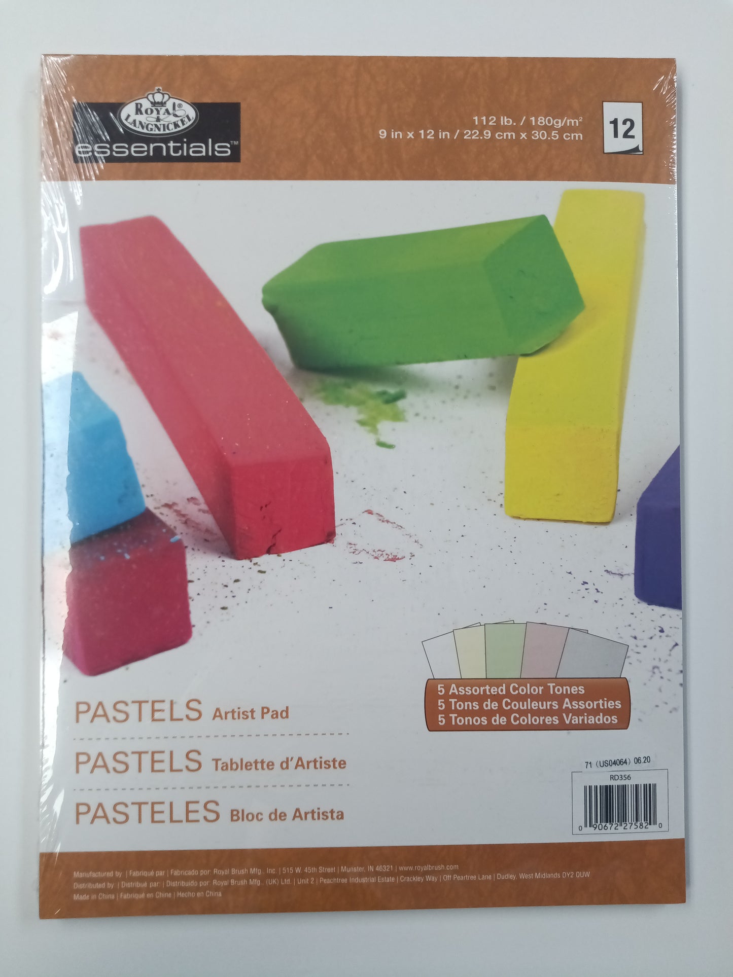 9 X 12 PASTEL 5 COLOR PAD