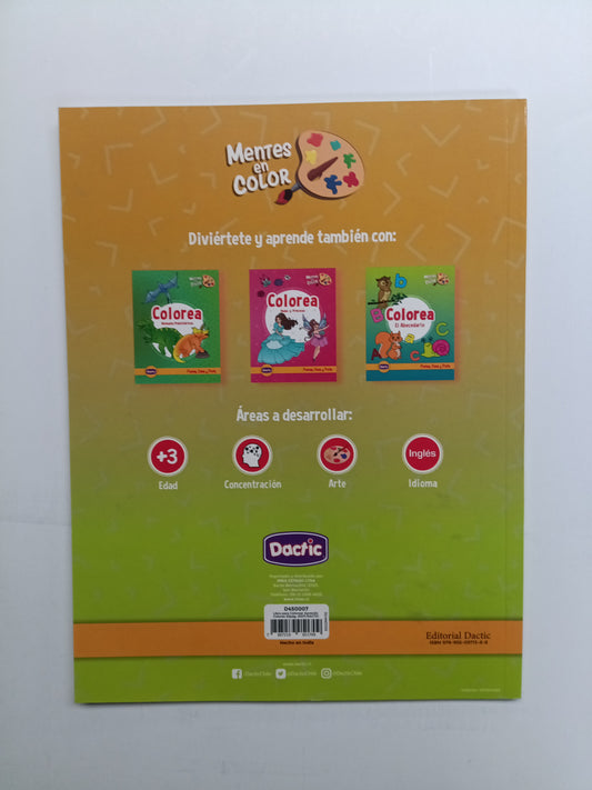 LIBRO PARA COLOREAR APRENDO COLORES ING/ESP 50PAGS