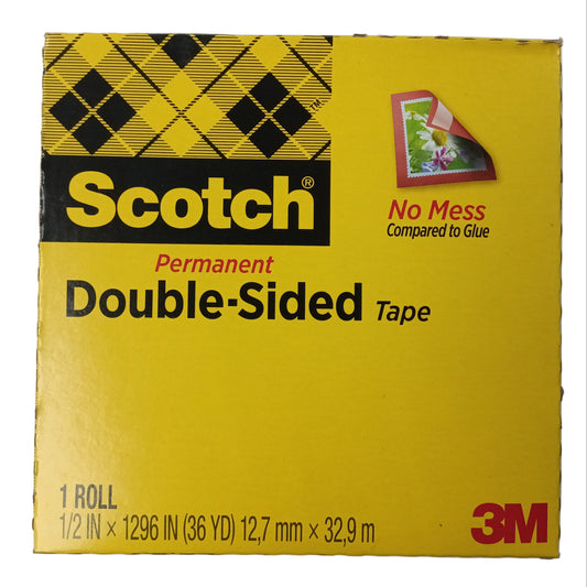 Double Stick Tape 1/2"x36" YD GDE
