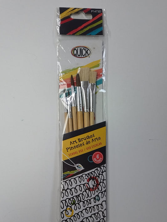 Brush Wood Handle Round & Flat