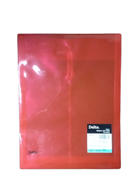 SOBRE PLASTICO C/HILO VERTICAL LTR