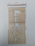 Wood Plaque Sign Peace