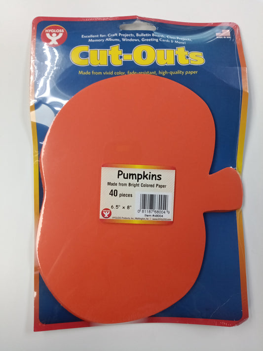 BRIGHT SHAPES 8" ORANGE PUMPKINS 40 PCS