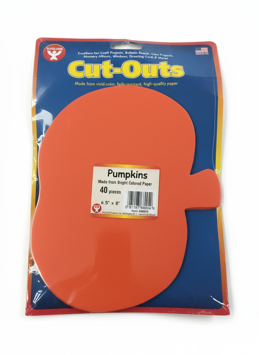 BRIGHT SHAPES 8" ORANGE PUMPKINS 40 PCS
