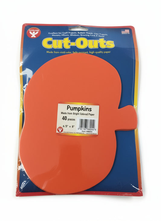 BRIGHT SHAPES 8" ORANGE PUMPKINS 40 PCS