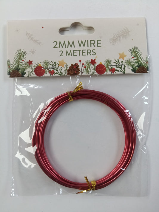CRAFT IRON RED WIRE 2MM 2YDS