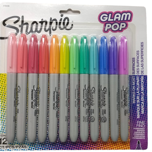 SHARPIE FN PERM GLAM POP 12CT