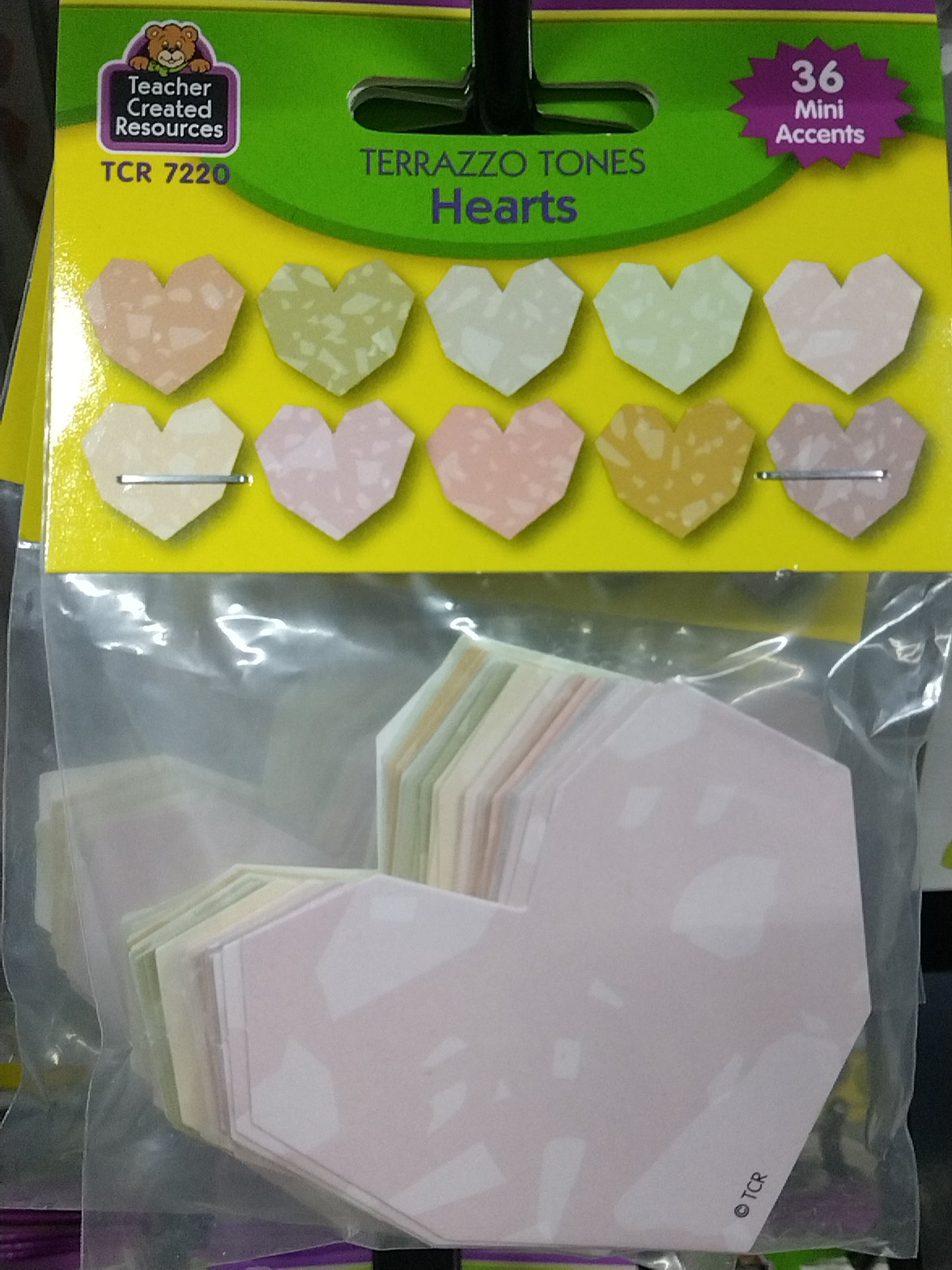 TERRAZZO TONES HEARTS MINI ACCENTS 36PCS