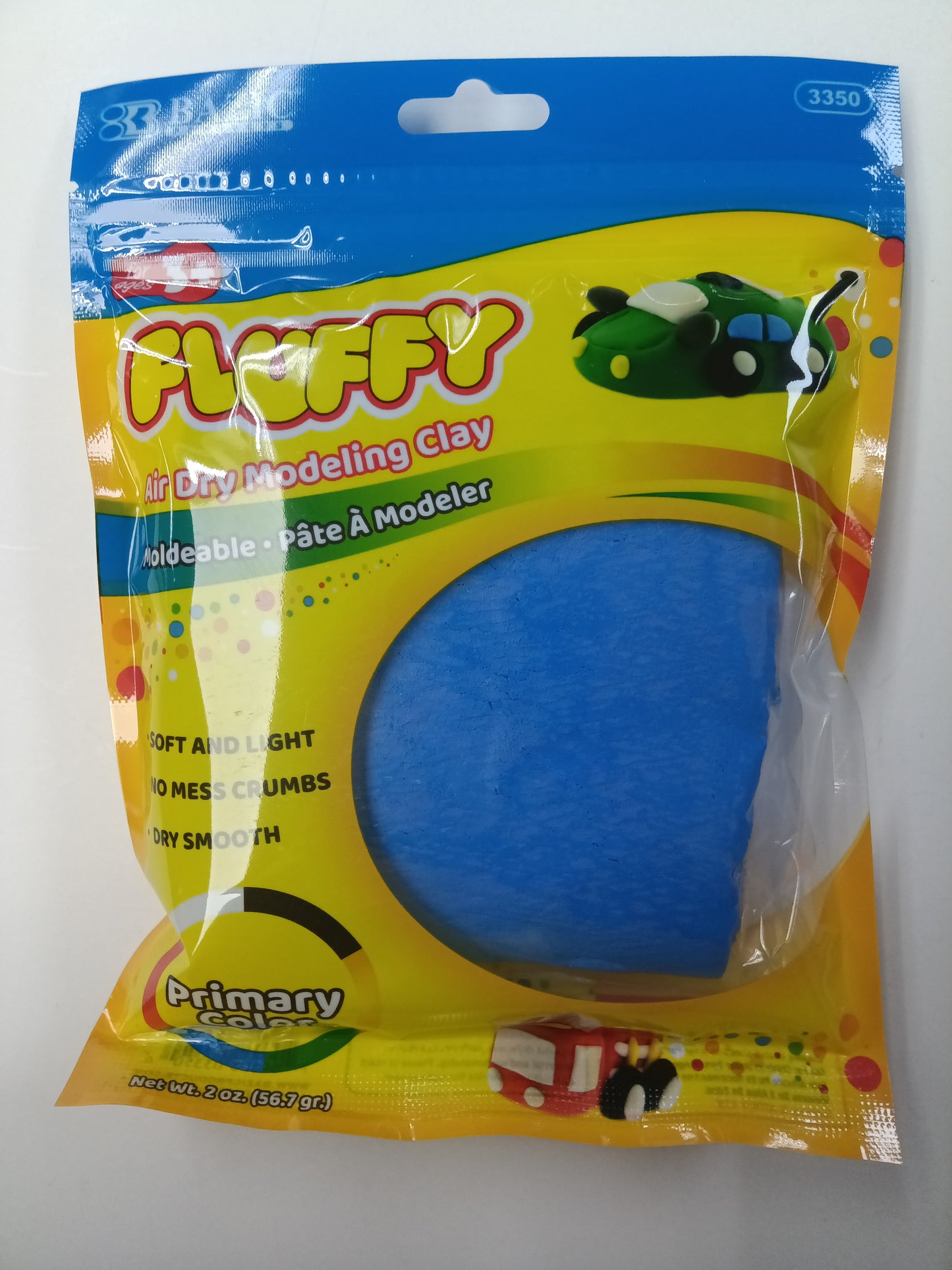 2 OZ. PRIMARY COLORS AIR DRY MODELING CLAY