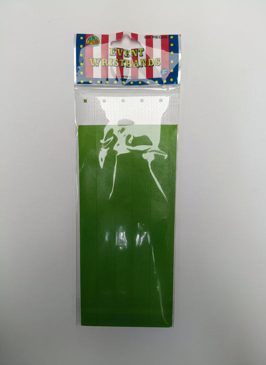 EVENT WRISTBANDS / GREEN 100-PC