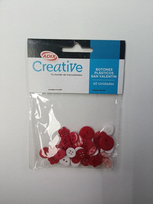 BOTONES PLASTICOS SAN VALENTIN