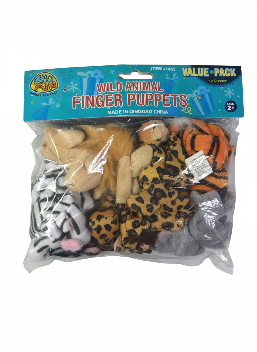 WILD ANIMAL FINGER PUPPETS
