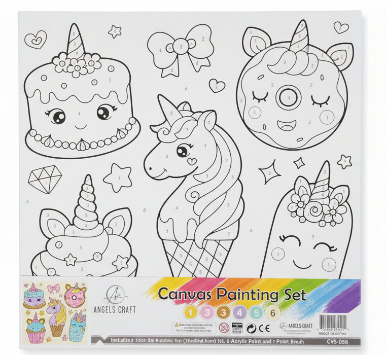 Paint by Number Canvas Set - Desserts