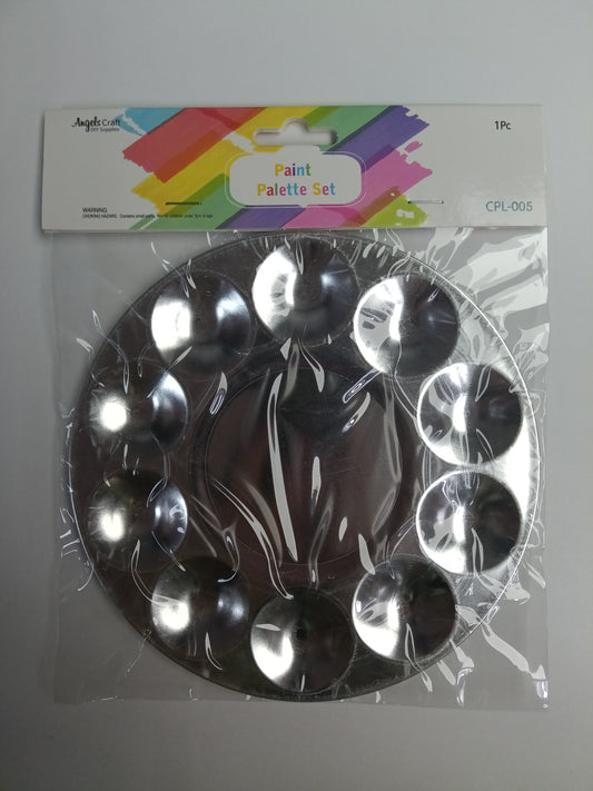 PAINT PALETTE-ROUND ALUMINUM 6.5''