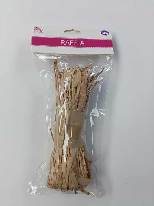 NATURAL RAFFIA LARGE BROWN 30G