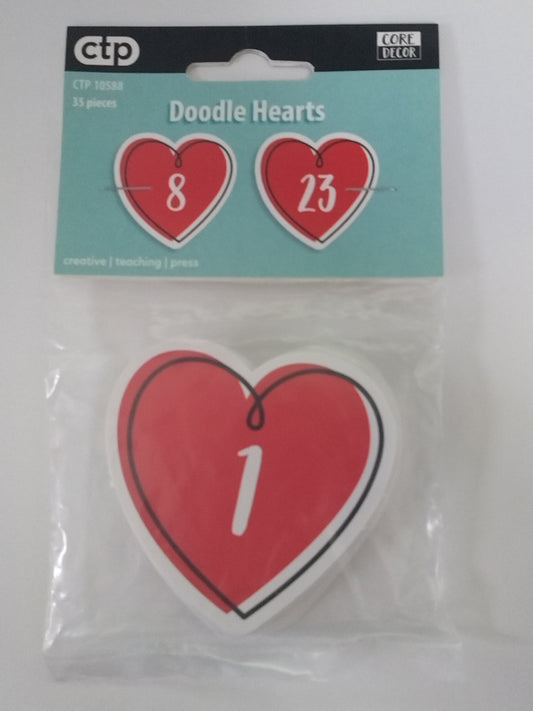 DOODLE HEARTS CALENDAR DAYS