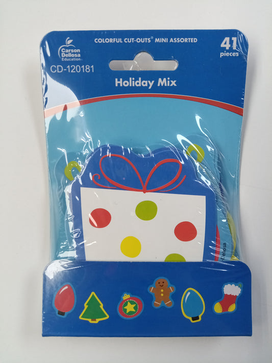 HOLIDAY MIX MINI CUT-OUT 36 PCS