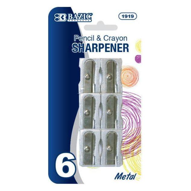 SACAPUNTA METAL SENCILLO PQT.6