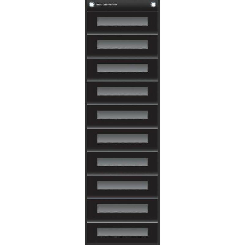 POCKET FILE STORAGE POCKET CHART BLACK 10