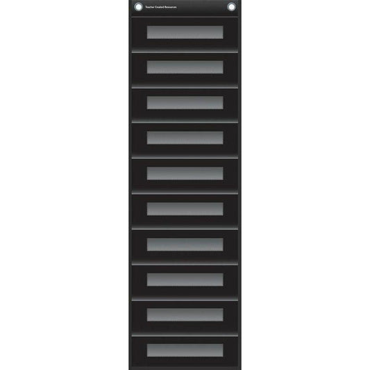 POCKET FILE STORAGE POCKET CHART BLACK 10