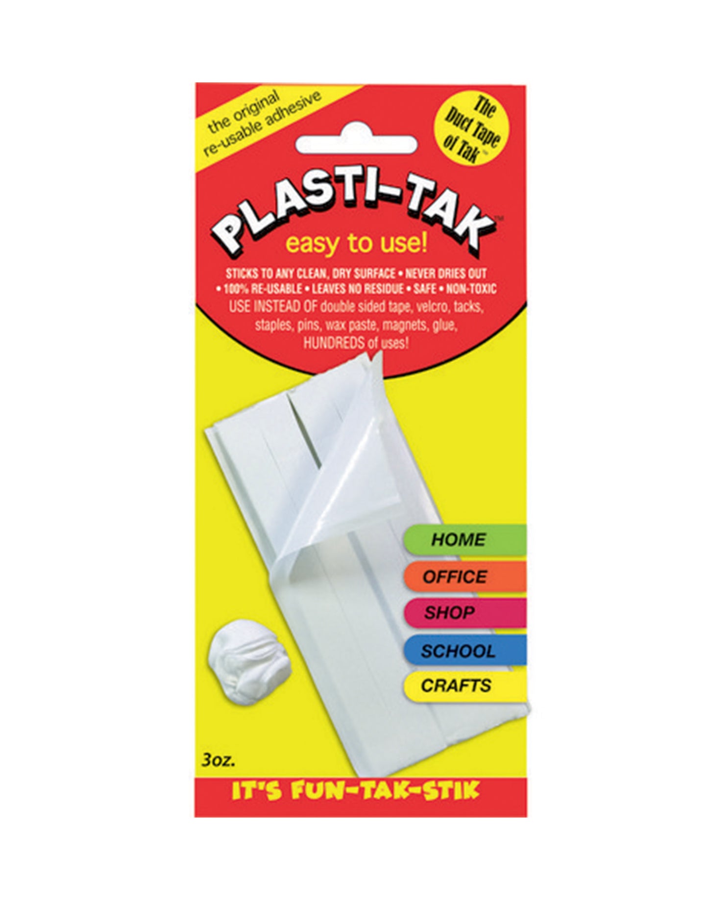 STICKY PUTTY 3OZ ORIGINAL REUSABLE PLASTITACK