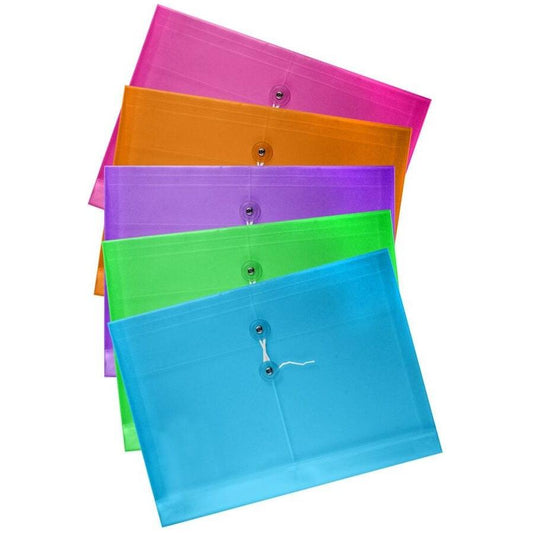 SOBRE PLASTICO C/HILO CARTA SURTIDO