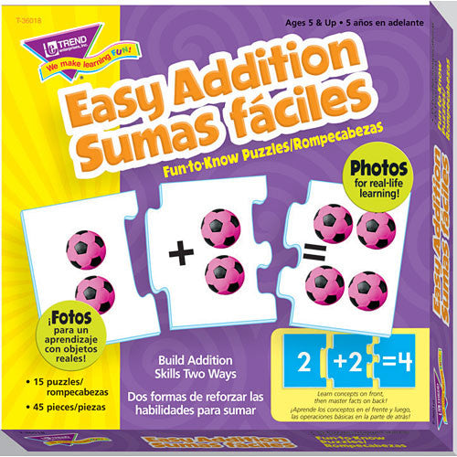 EASY ADDITION PUZZLES BILINGUE