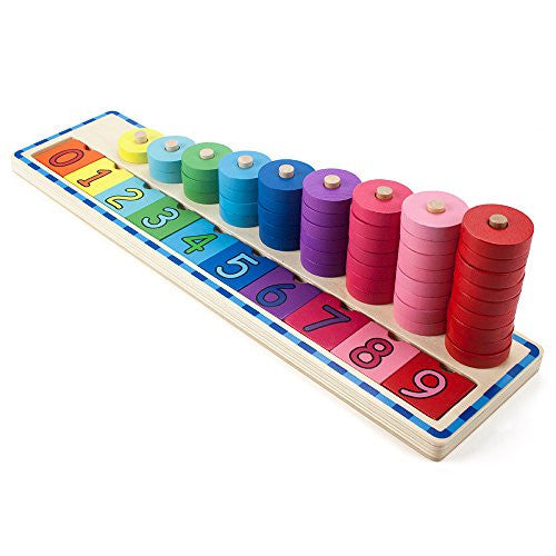 COLORFUL COUNTING NUMBER STACKER 17''X4.5''