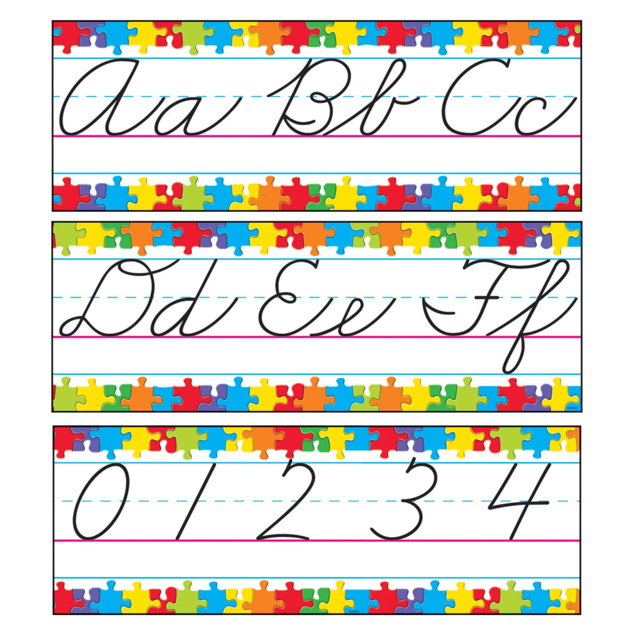 Jigsaw Alphabet Line Cursive B