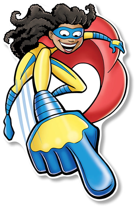 ACCENT POINTING SUPERHERO LARGE DOUBLESIDED