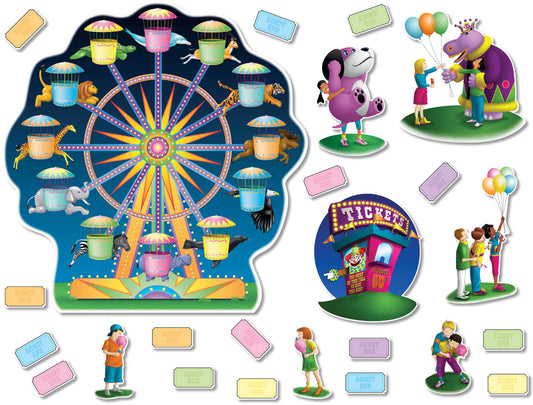 FERRIS WHEEL BULLETIN BOARD SET 43 PCS