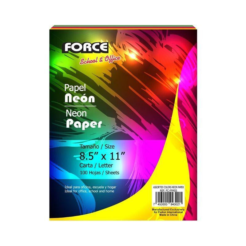 PAPEL BOND 20 LB NEON SURTIDOS