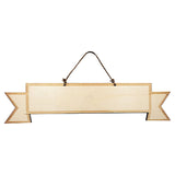 WOODEN BANNER WITH HANGER 10" LONG
