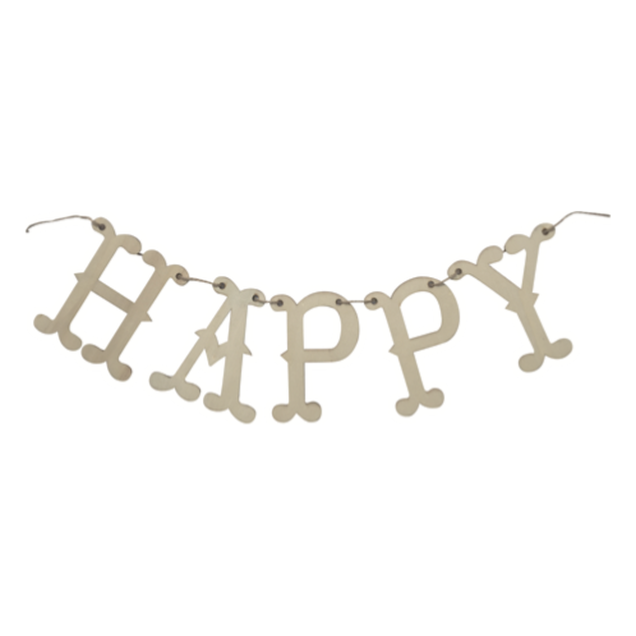 WOOD LETTERS-" HAPPY" 5 CT