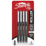 SHARPIE 0.5MM ROLLER 4CT BLACK