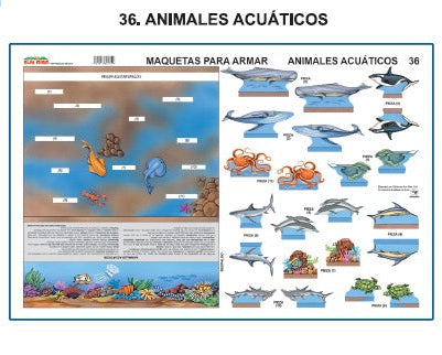 MODELO MAQUETA ANIMALES ACUATICOS