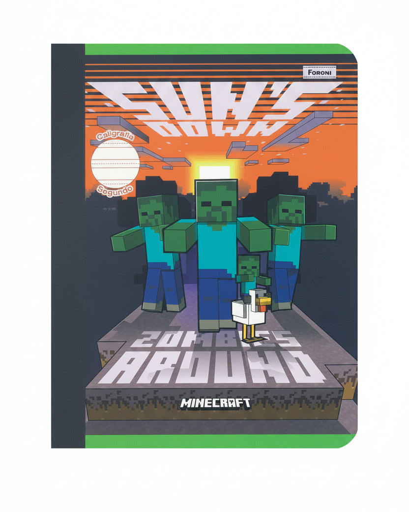 Libreta Caligrafia Primaria 2do Minecraft 160 PG
