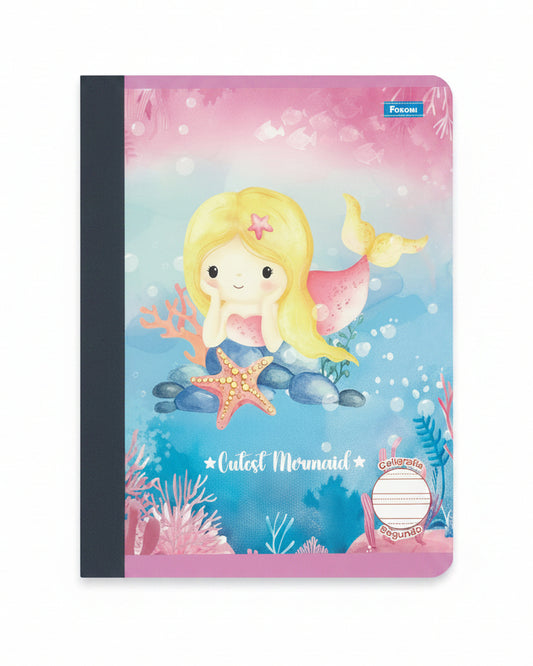 Libreta Caligrafia Primaria 2do Cutest Mermaid 160 PG